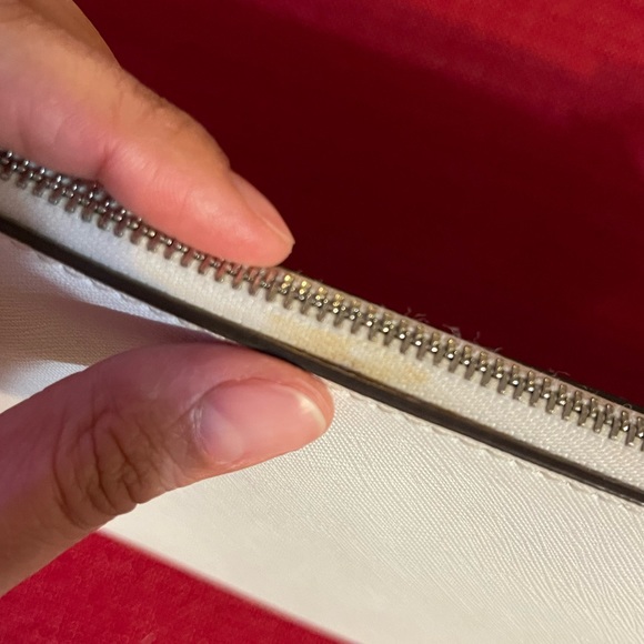 New Michael Kors Jet Set Travel Bag, Leather Wristlet Wallet, Silver Studded - Picture 8 of 8